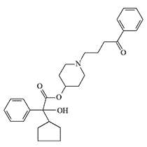 N-бензоилпропил-4-пиперидил фенилциклопентил гликолат